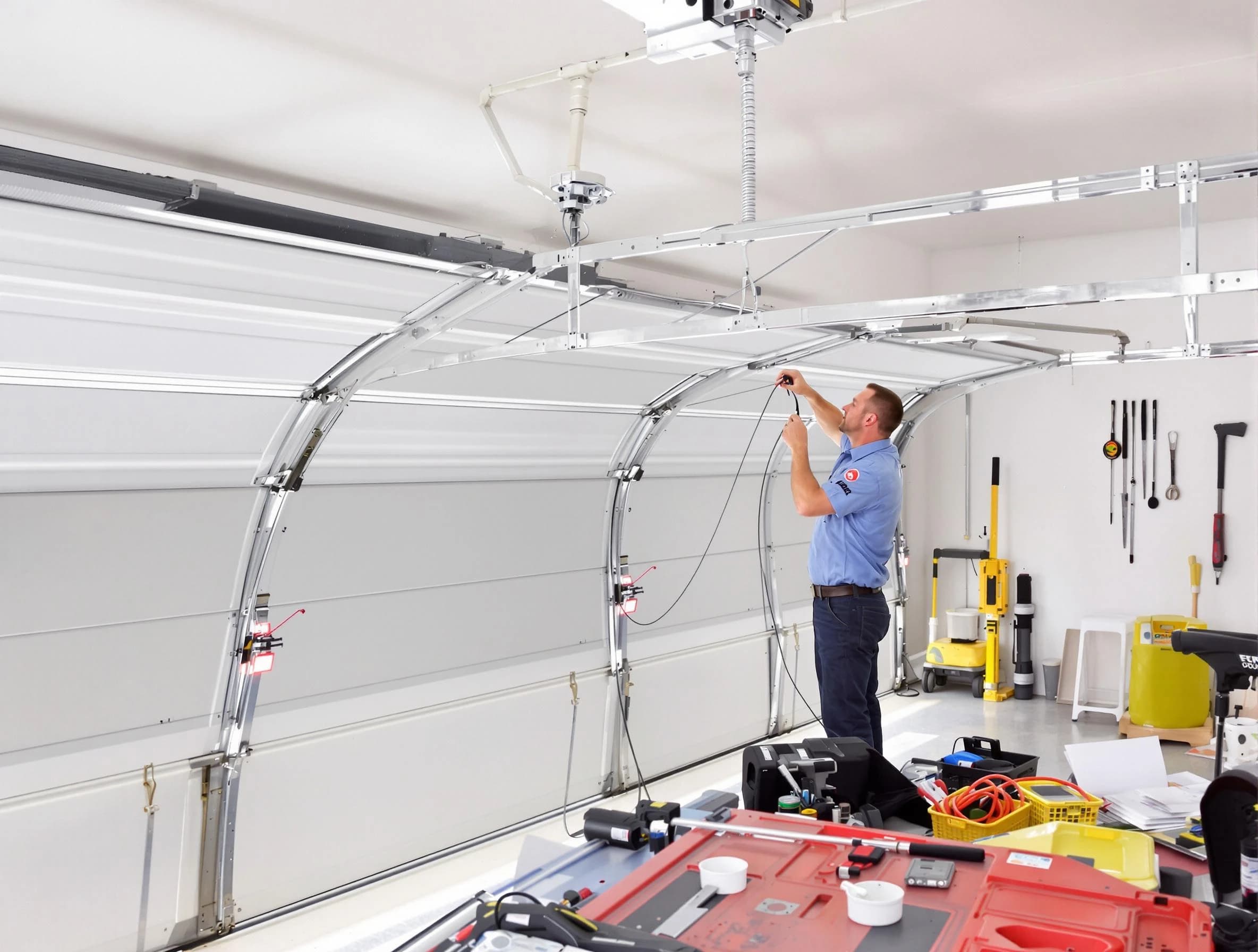 Garage door cable repair service by Hudson Garage Door Repair in Hudson