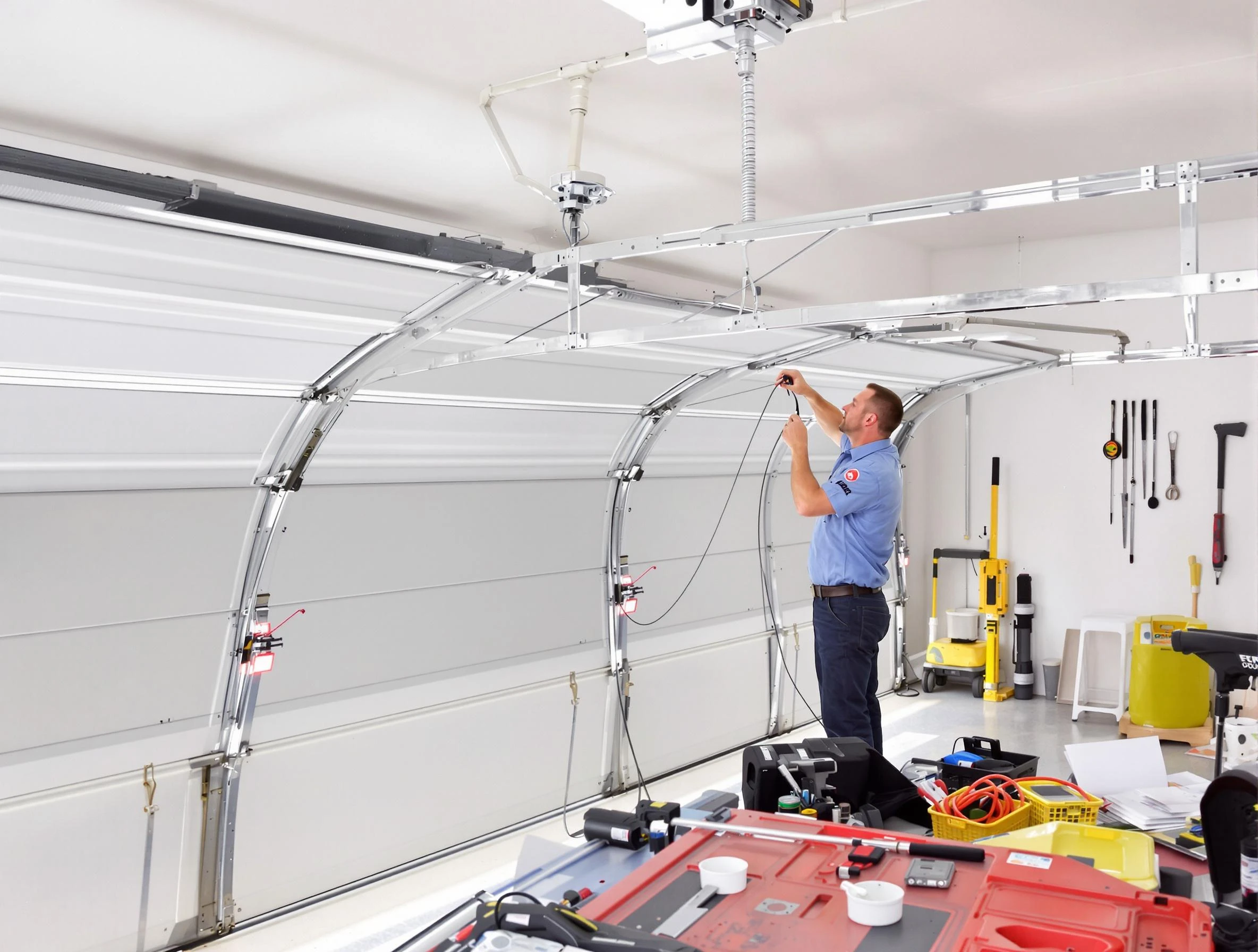 Garage door cable repair service by Hudson Garage Door Repair in Hudson