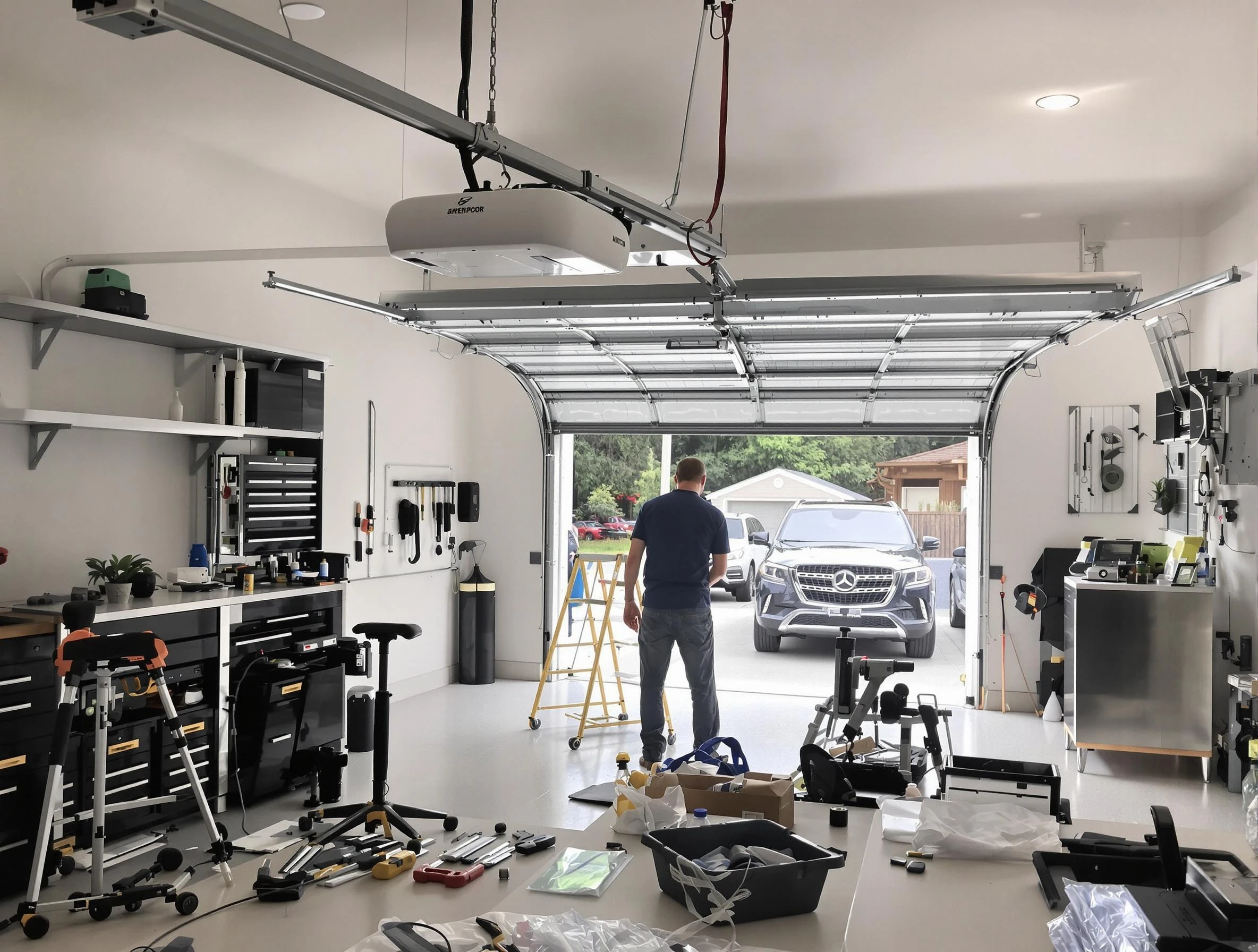 Garage door opener installation by Hudson Garage Door Repair in Hudson