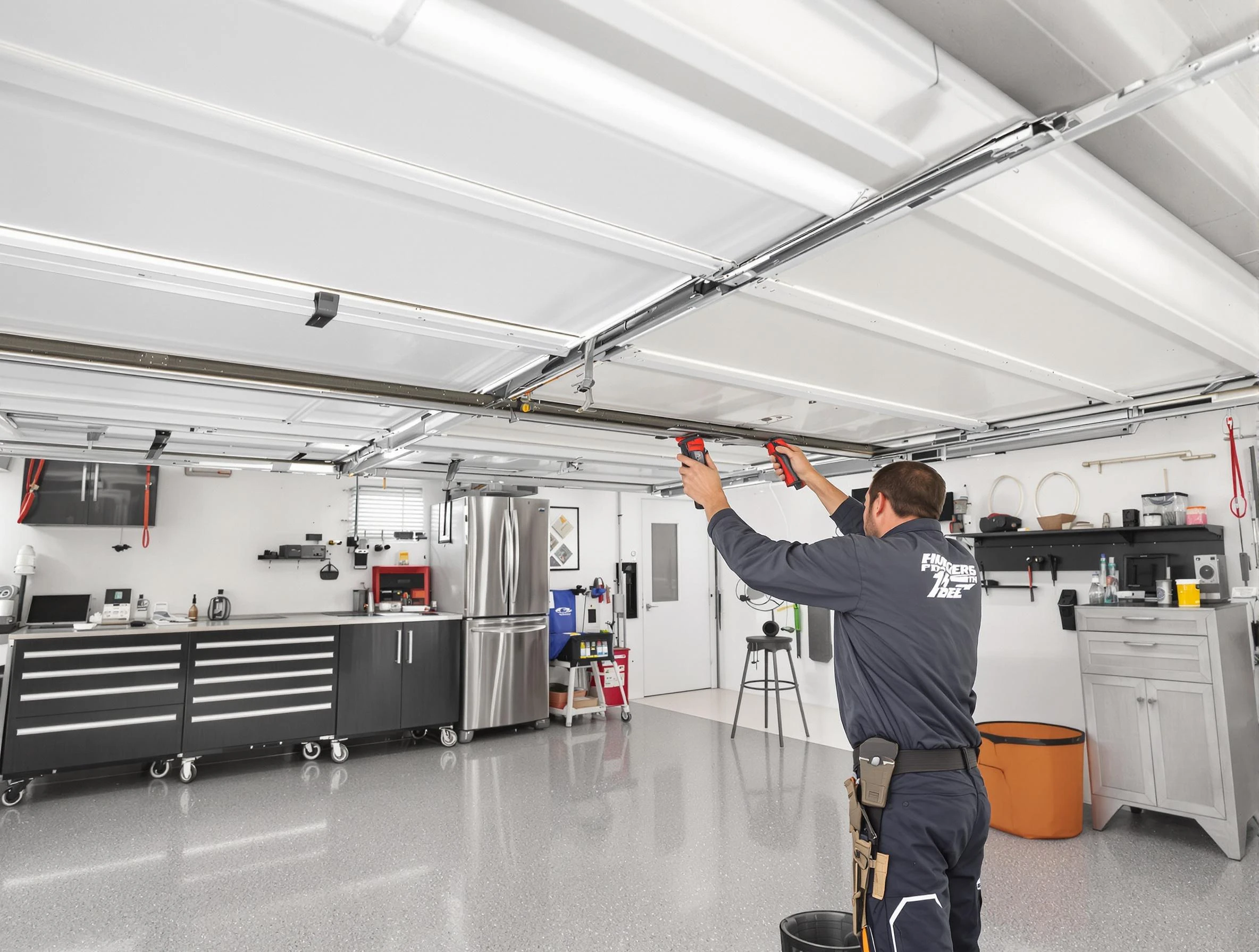 Overhead garage door repair service by Hudson Garage Door Repair in Hudson