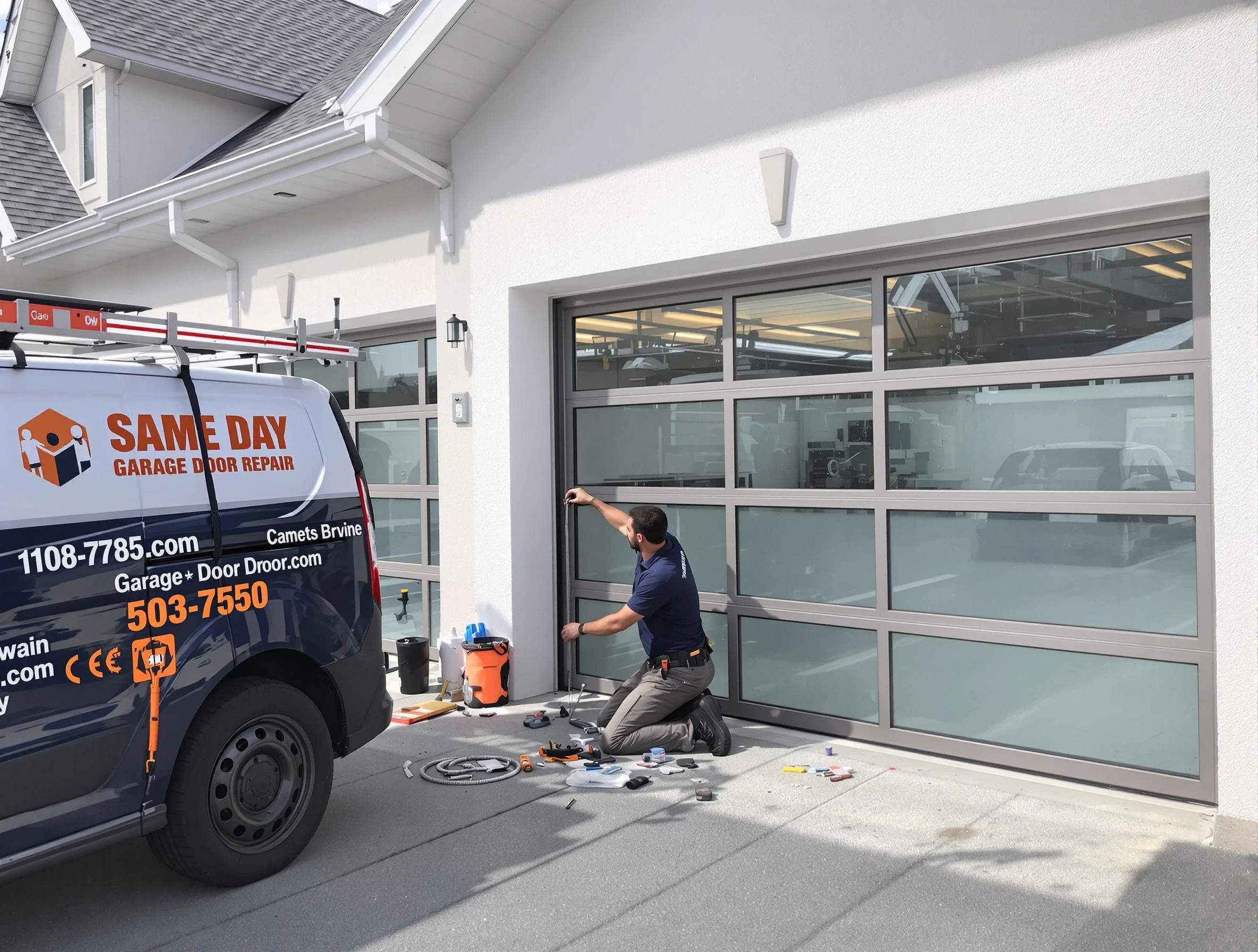 Same-day garage door repair service by Hudson Garage Door Repair in Hudson